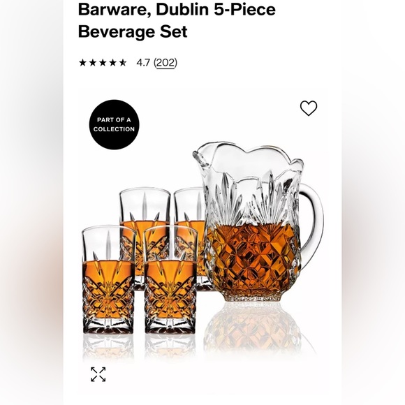 Godinger Barware DUBLIN Crystal Pitcher - Picture 3 of 3